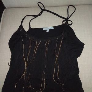 Fun top black and gold
